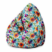 Puf Pearshape Colorful Floral -S-Velvet
