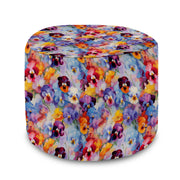 Round pouf footstool Colorful Flowers Pattern-Oxford