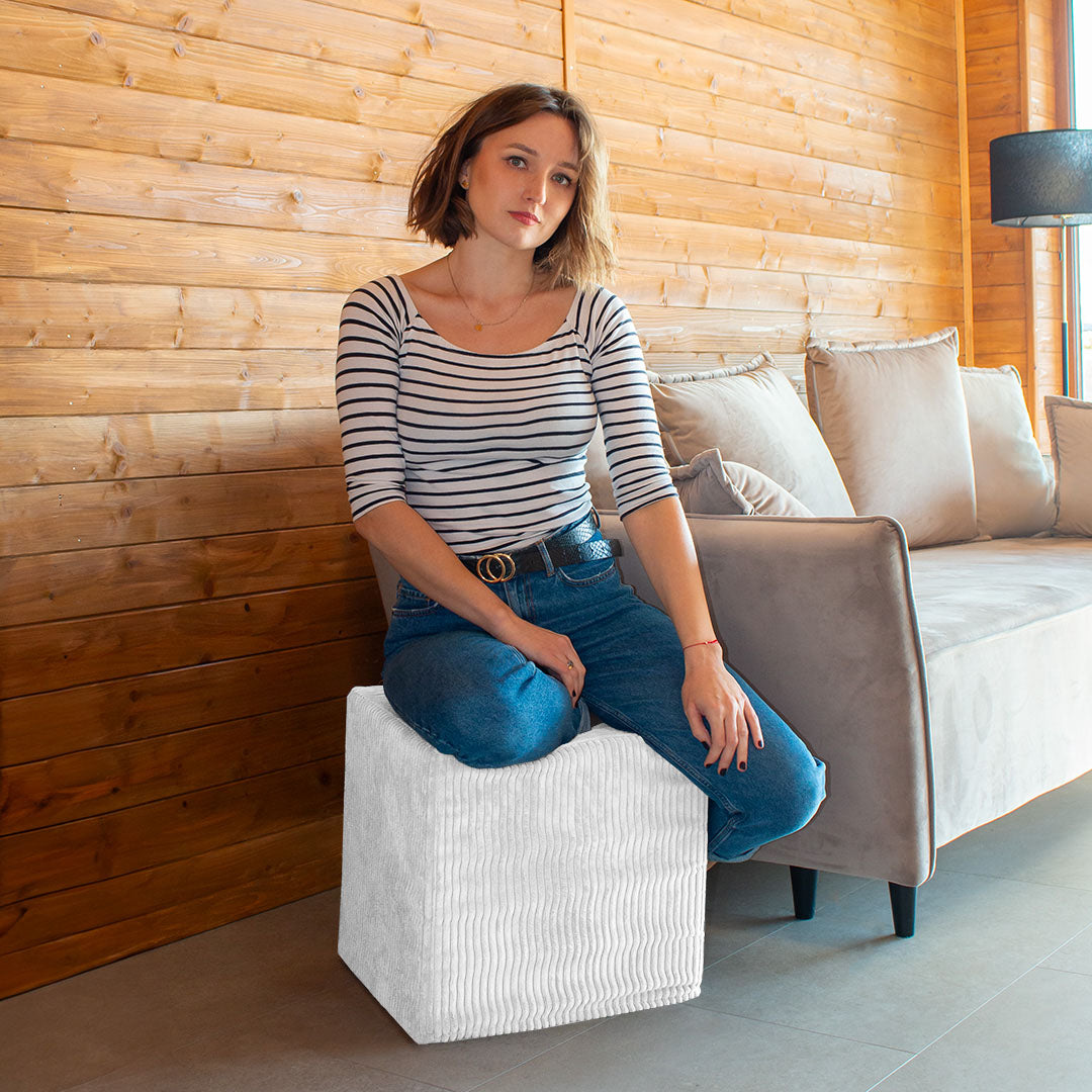 Qubik Pouf Cool Gray-50x50 CM