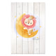 Obraz Wood Cute Lion Sitting Moon-20x30 cm