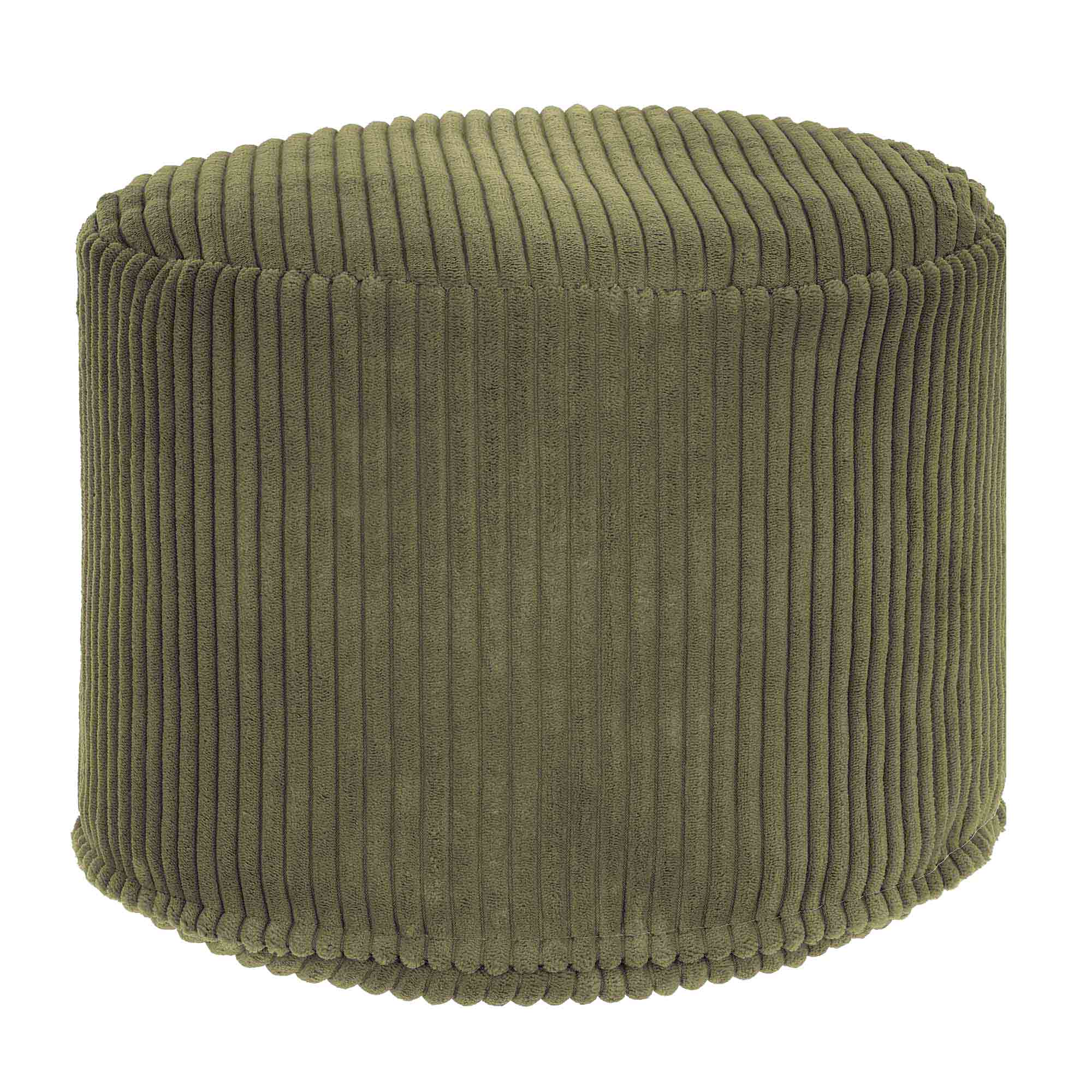 Puf okrągły podnóżek Lincoln Dark Olive-S