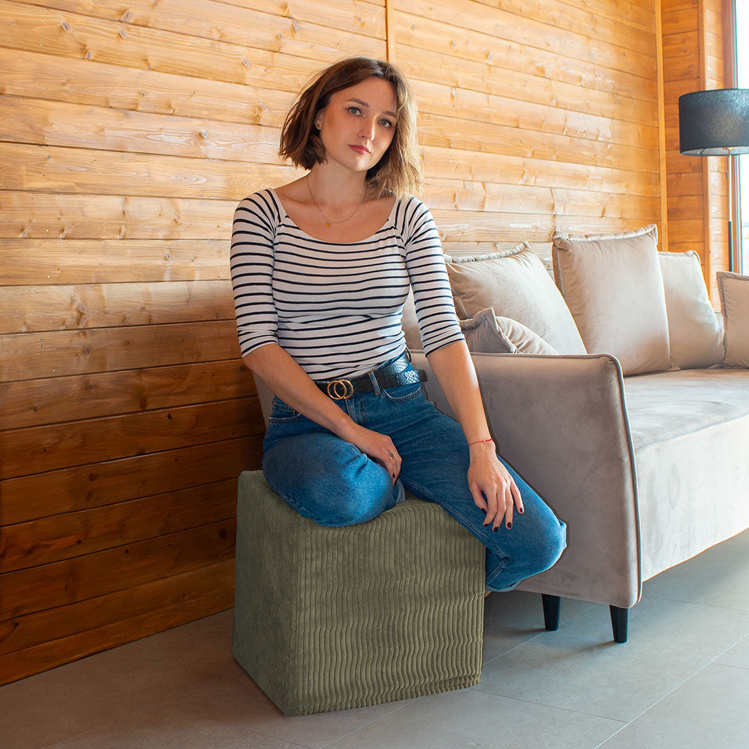 Puf Qubik Dark Olive