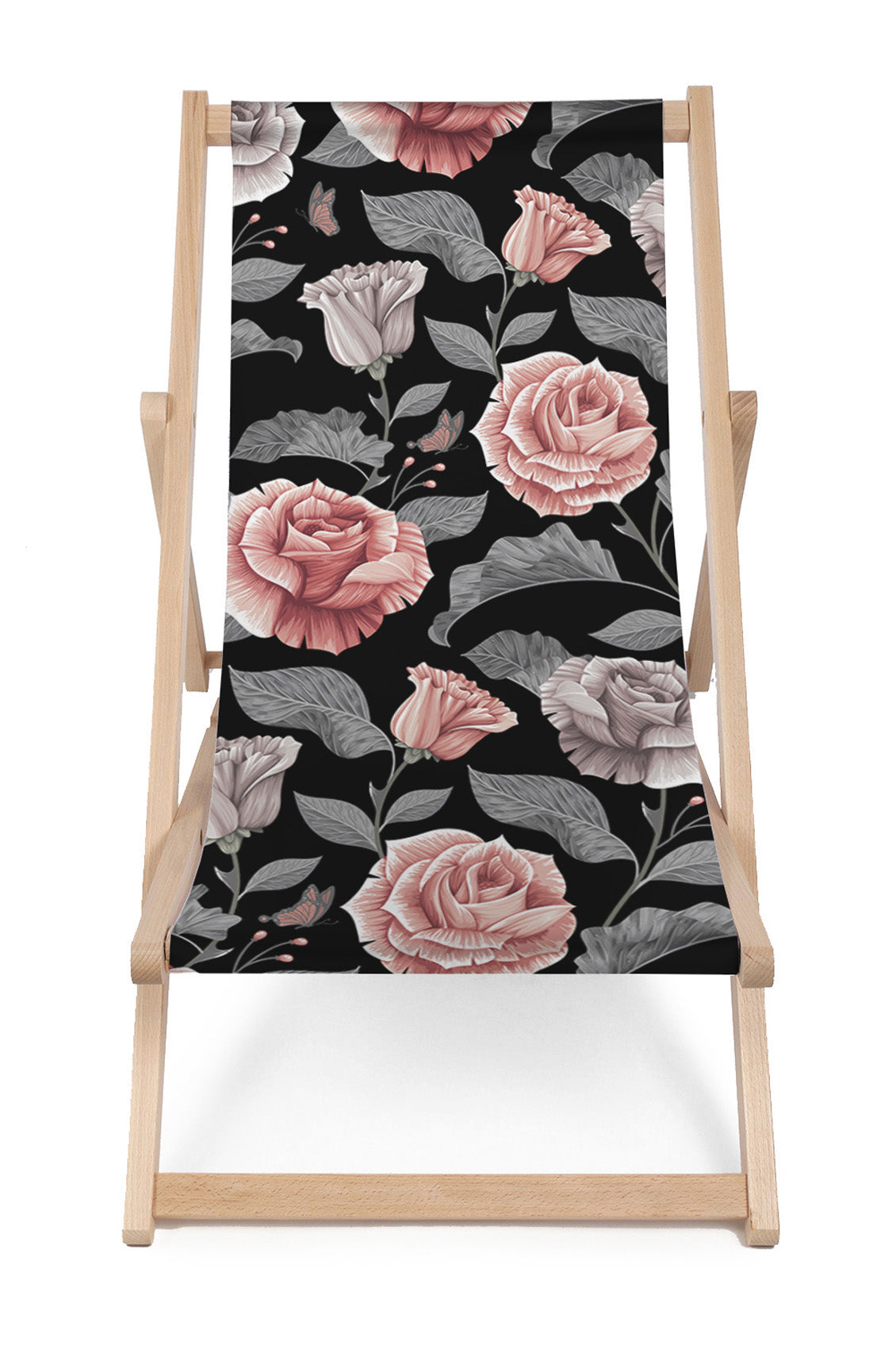 Leżak drewniany Dark Vintage Floral