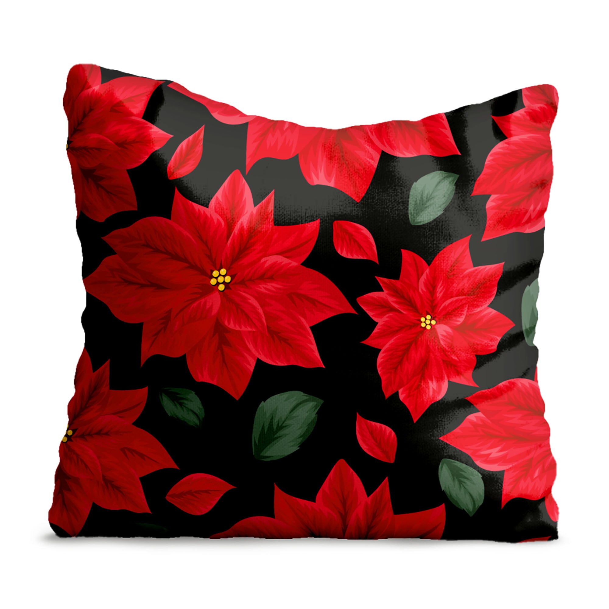 December and Poinsettia-Panama Pillow