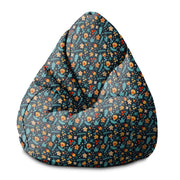Pearshape Pouf Scattered Flowers-M-Velvet