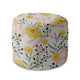 Puf okrągły podnóżek Yellow Daffodil-Velvet