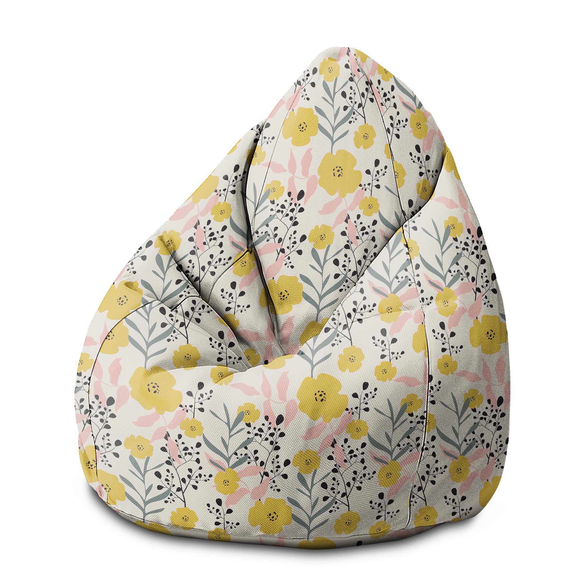 Pearshape Pouf Yellow Daffodil-M-Oxford