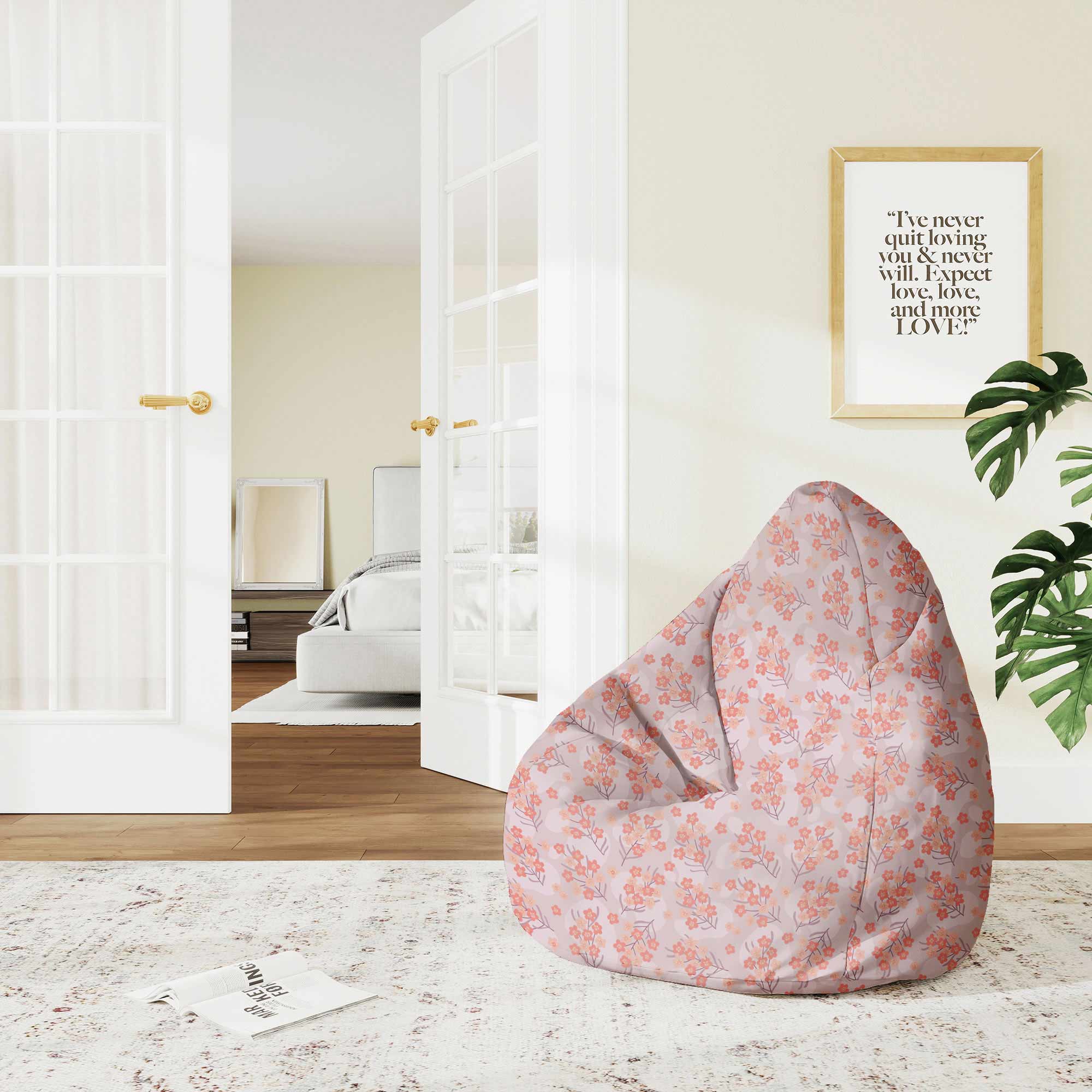 Puf Pearshape Summer Garden-M-Velvet