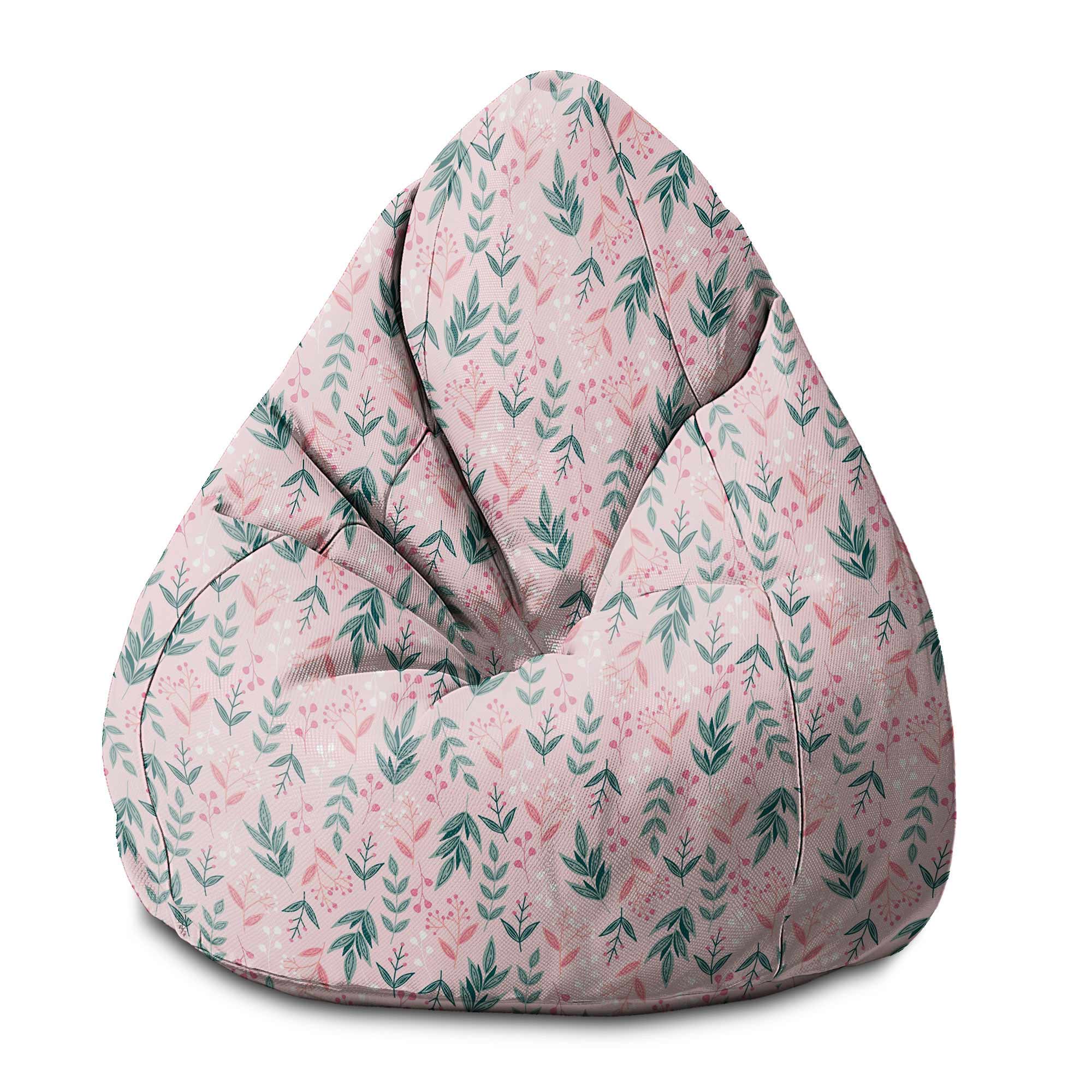 Puf Pearshape Sweet Leaves Pattern-S-Oxford