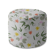 Puf okrągły podnóżek Flower Doodling-Velvet