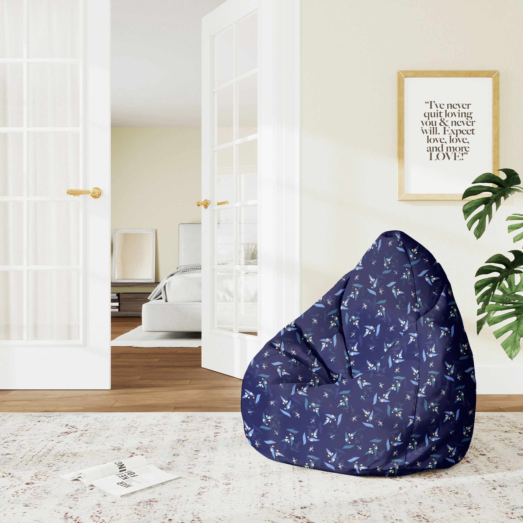 Puf Pearshape Mesiacové Kvety-S-Velvet
