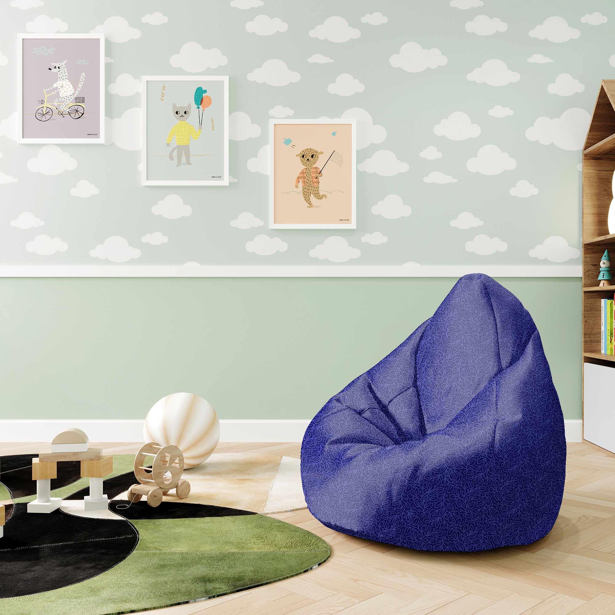 Puf Pearshape More Leaves-M-Velvet