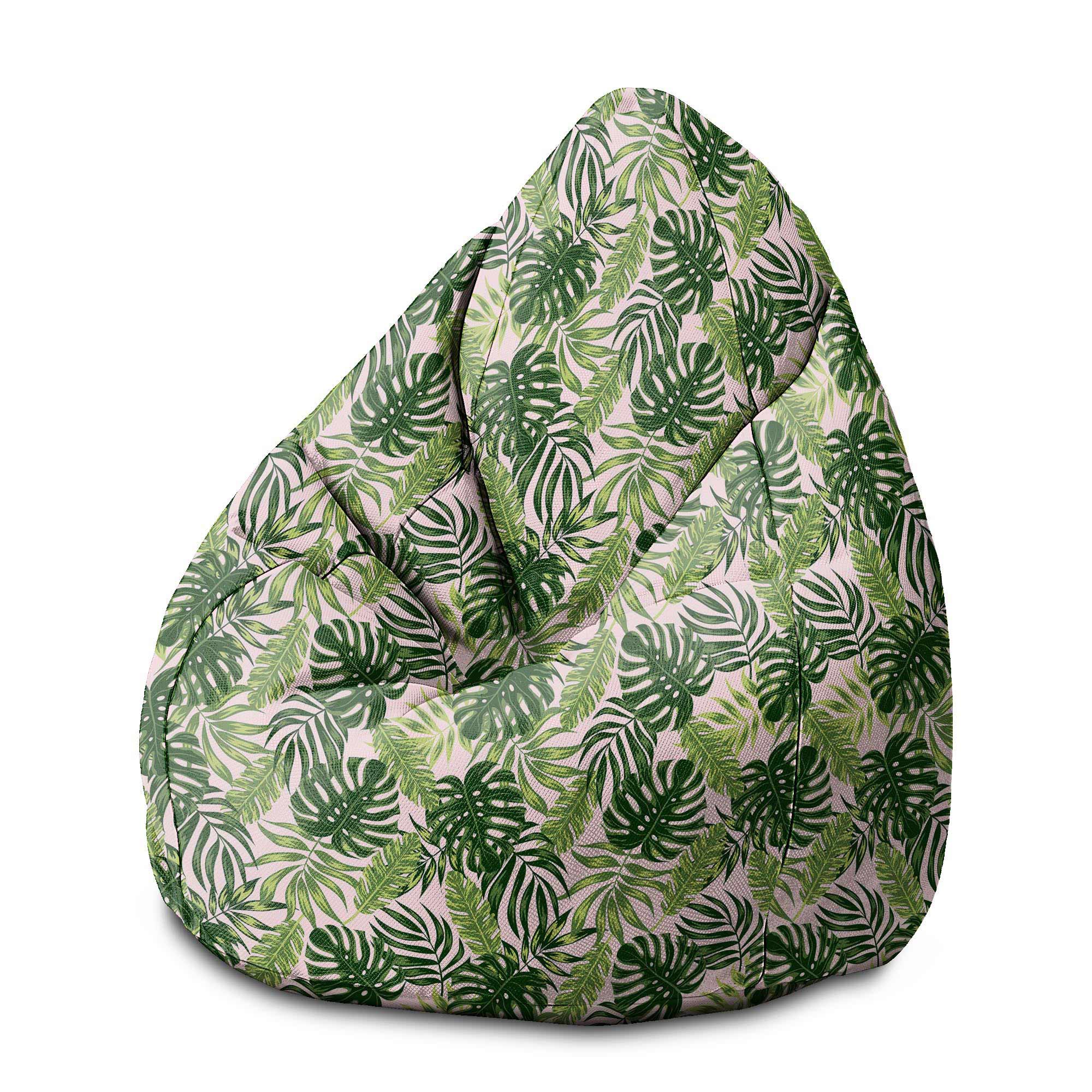 Puf Pearshape Tropické džungľové listy