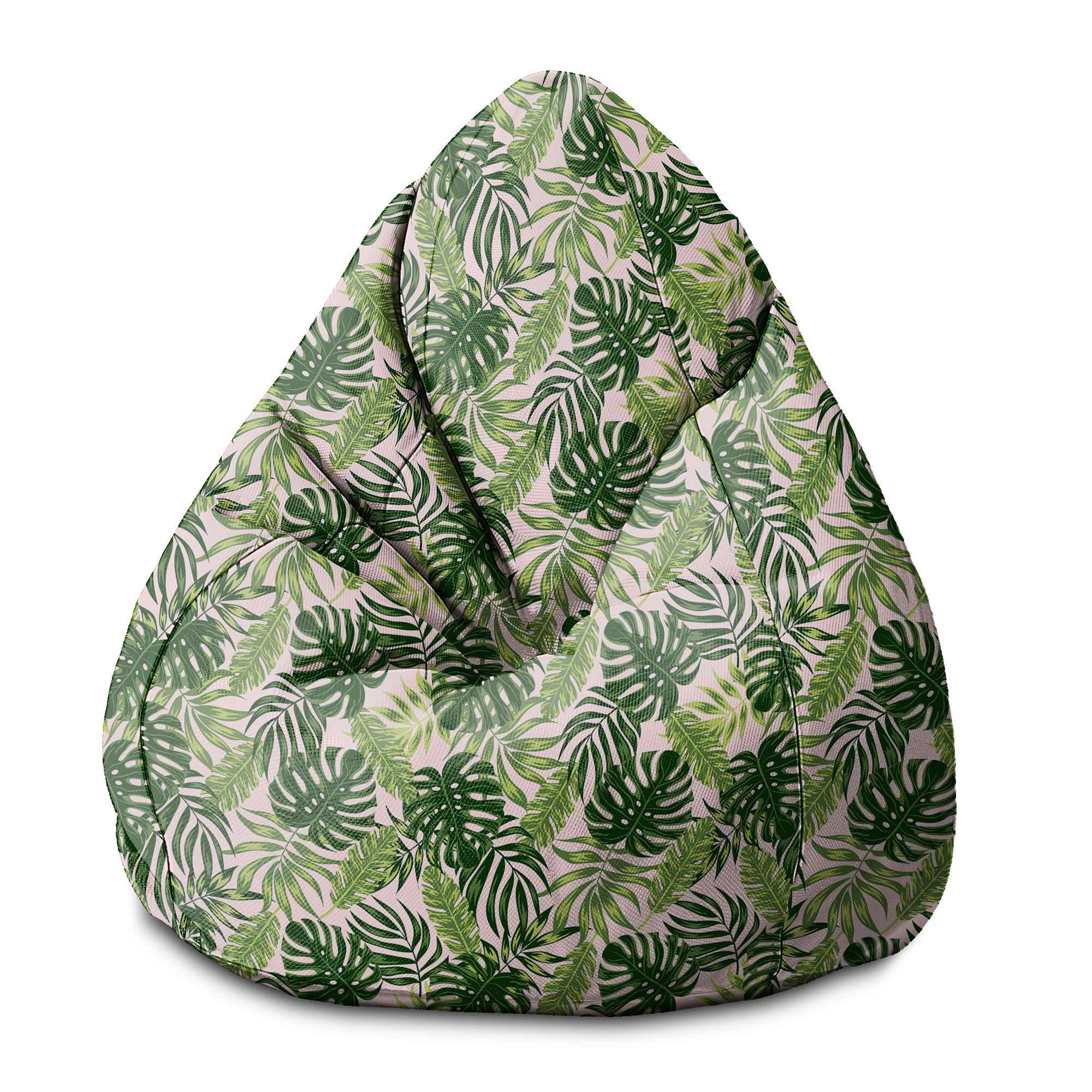 Puf Pearshape Tropické džungľové listy