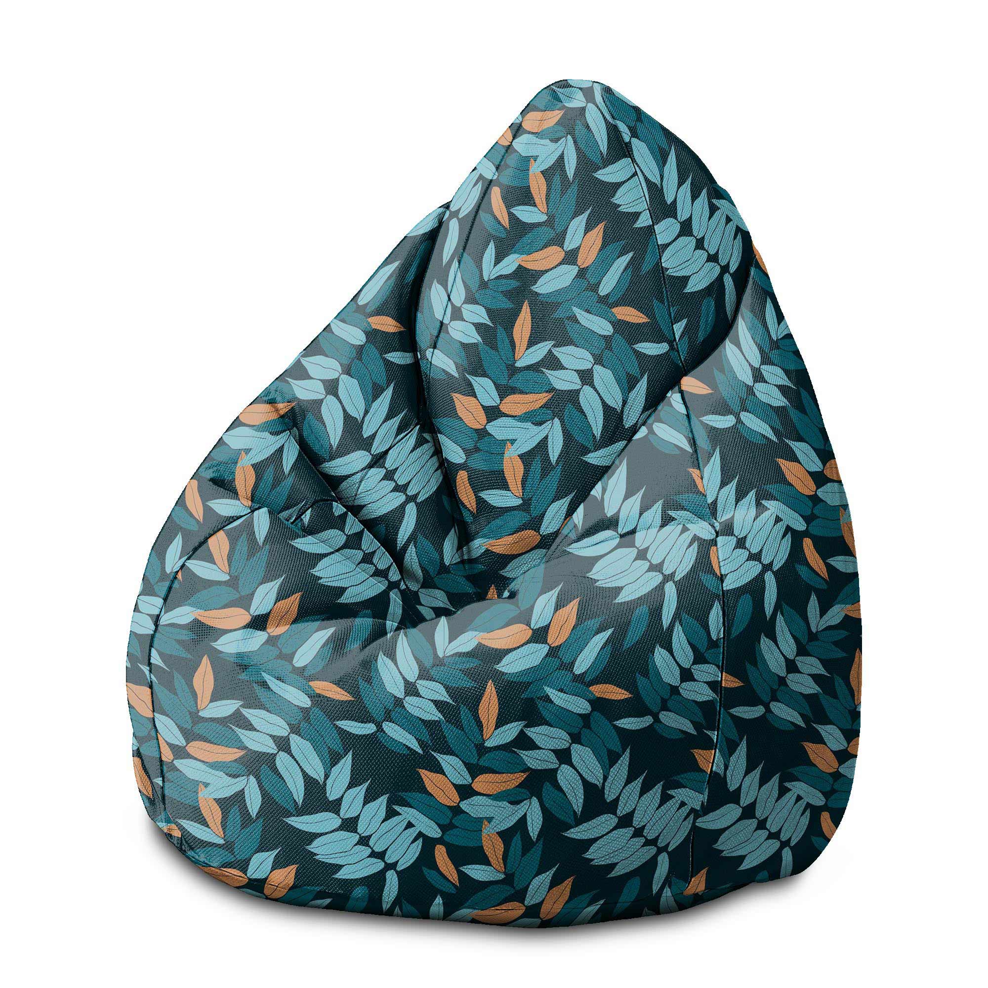 Puf Pearshape Minimal Leaves Pattern-S-Oxford
