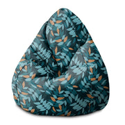 Puf Pearshape Minimal Leaves Pattern-S-Velvet