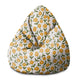 Puf Pearshape Scandinavian Green and Yellow-M-Oxford