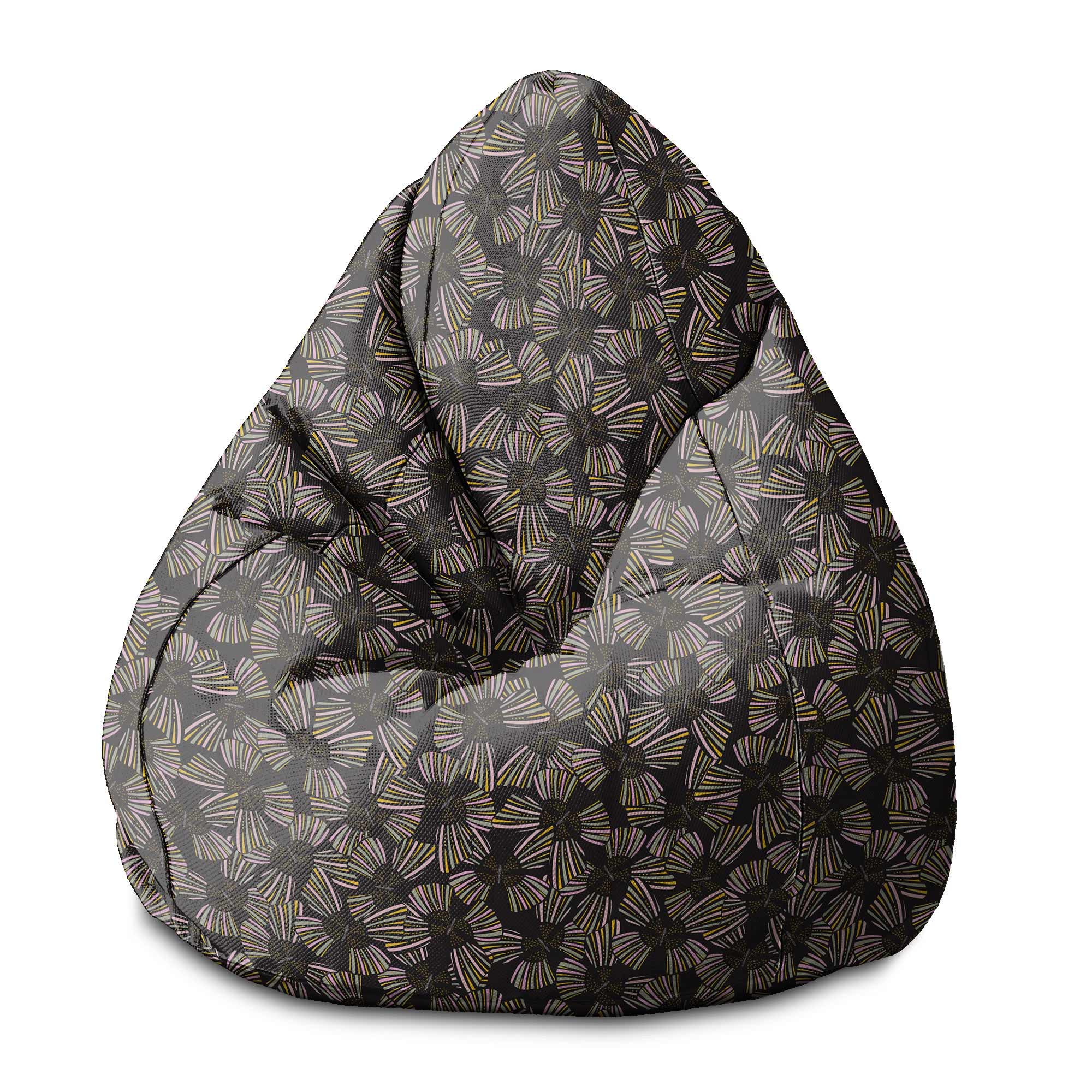Puf Pearshape Modern Abstract Pattern-M-Velvet