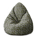 Puf Pearshape White Flower Meadow-M-Velvet