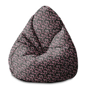 Pear-shaped Pouf Pink Flowers Pattern-S-Oxford