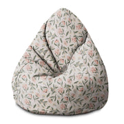 Puf Pearshape Peach Tones Flowers-S-Oxford