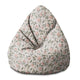 Puf Pearshape broskvové tóny květin