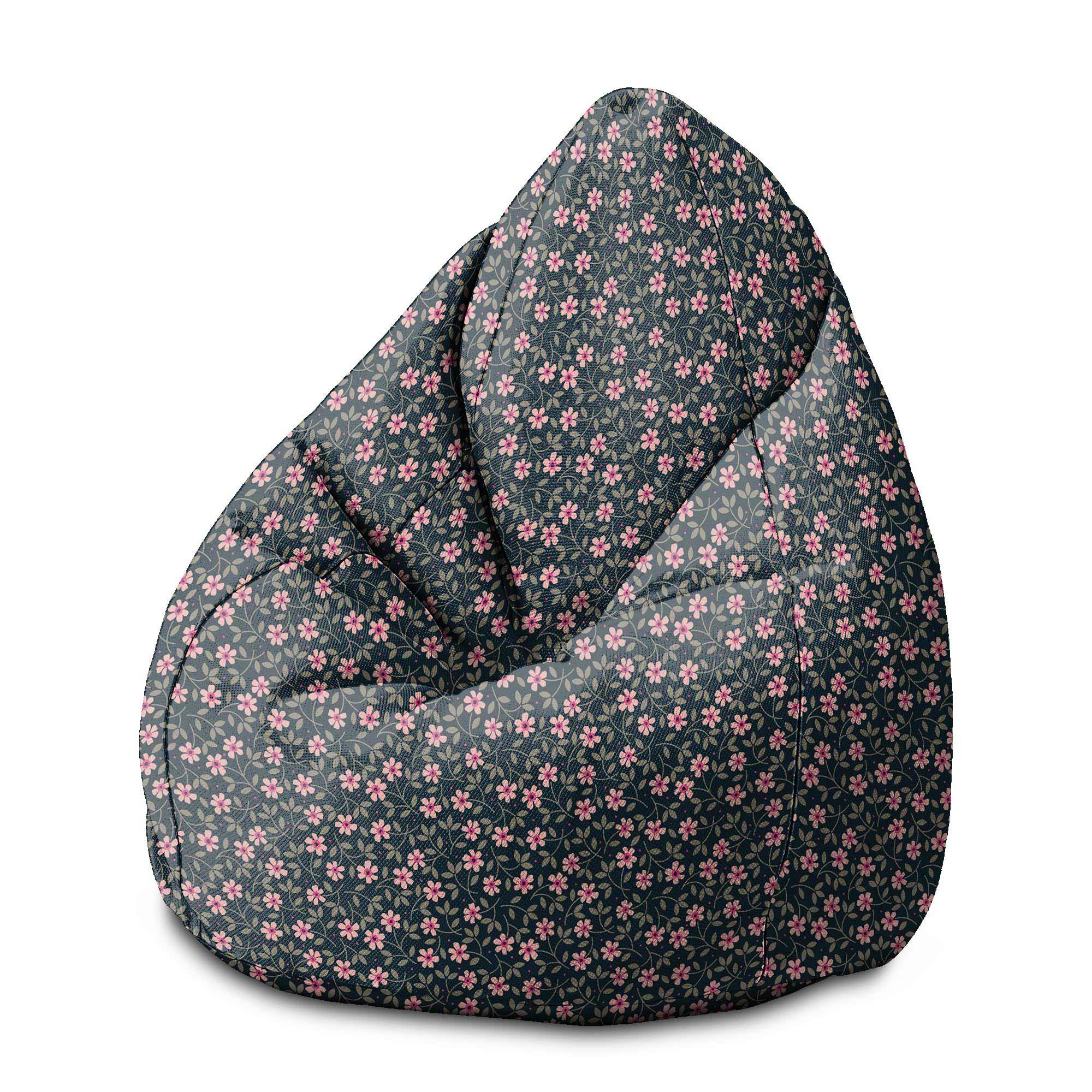 Puf Pearshape Romantic Flowers