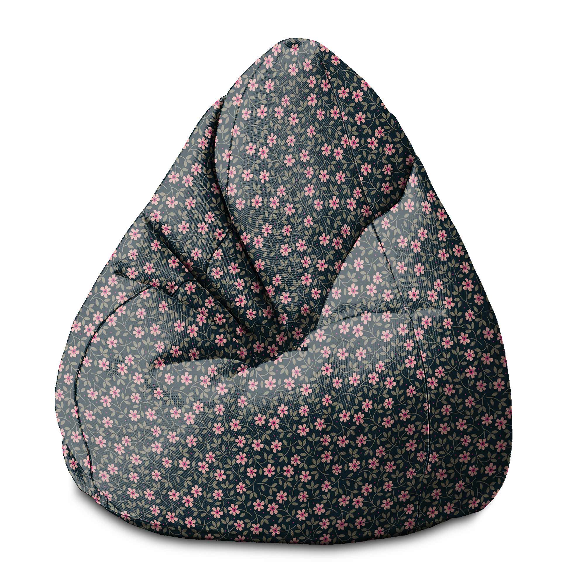 Puf Pearshape Romantic Flowers-M-Velvet