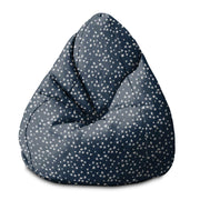 Puf Pearshape Navy Petals-S-Oxford