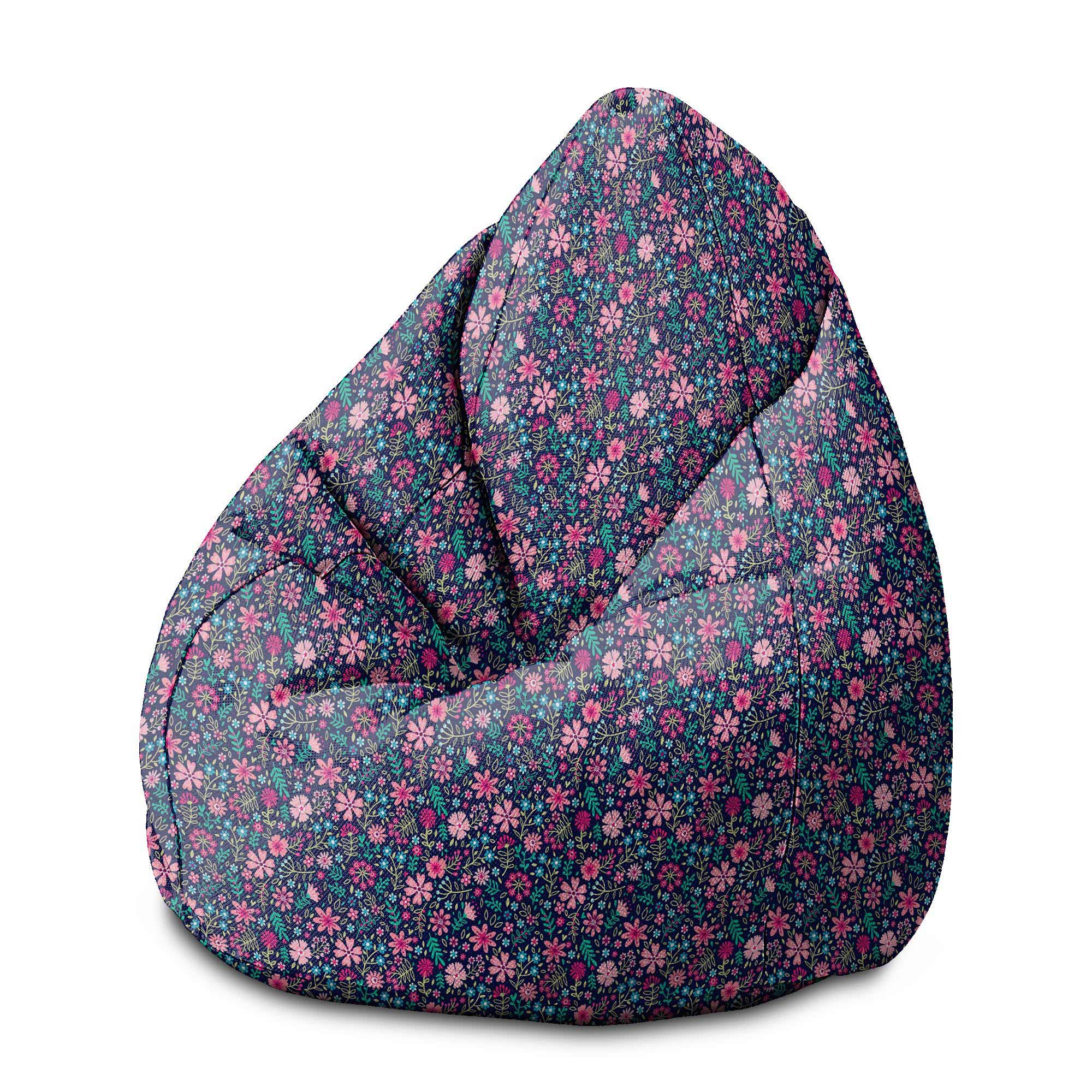 Puf Pearshape Pink Meadow-M-Oxford