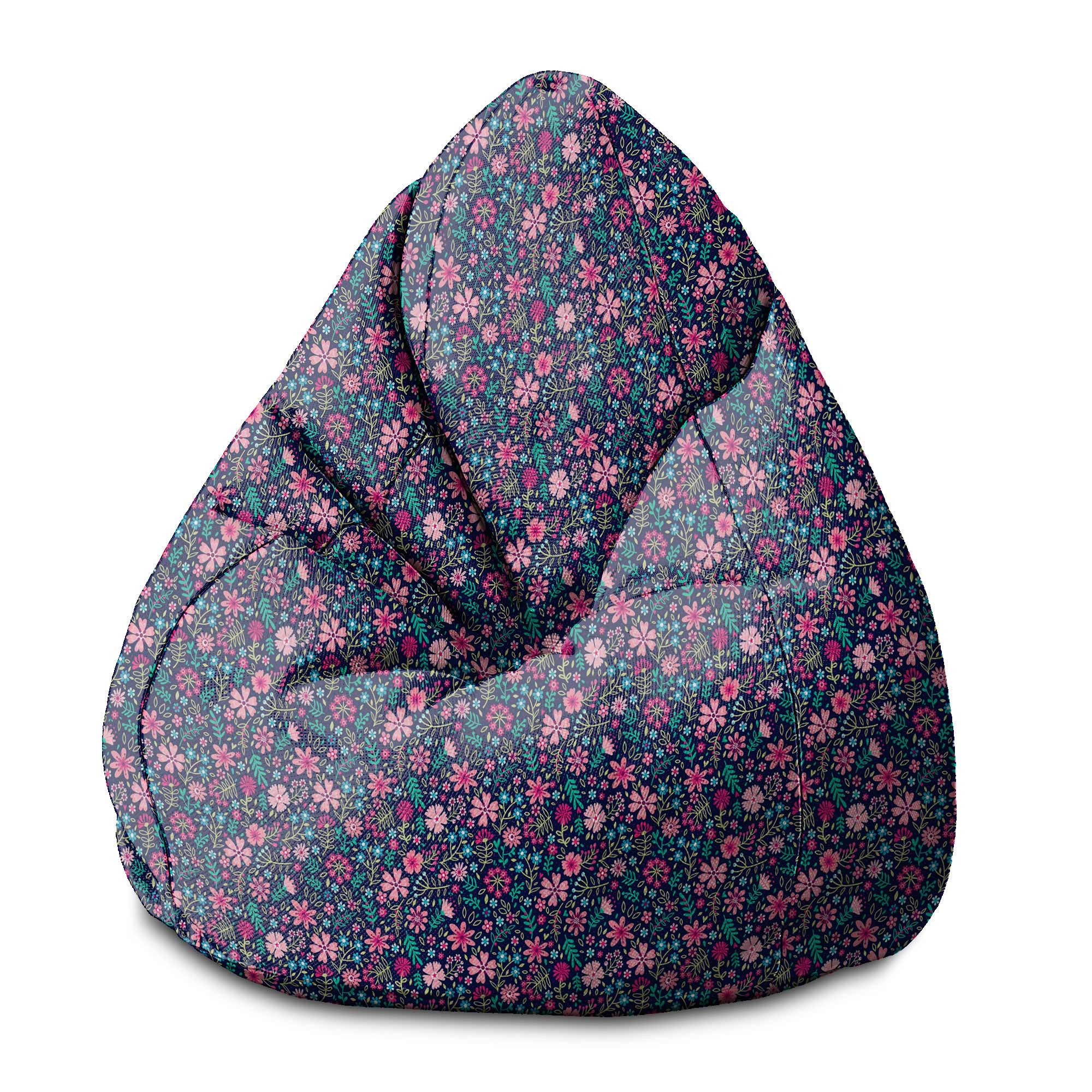 Puf Pearshape Pink Meadow-M-Oxford