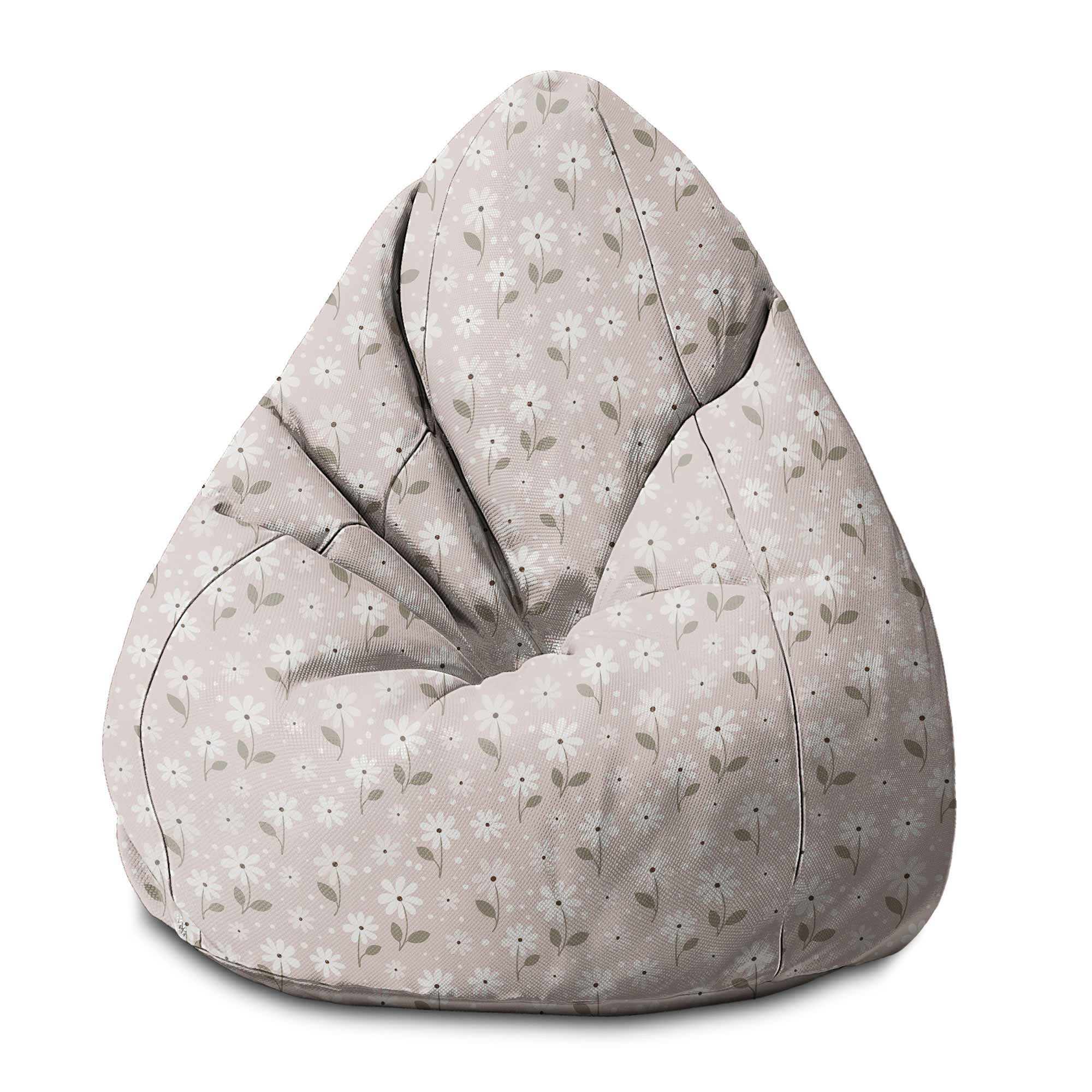 Puf Pearshape Light Flowers-M-Oxford
