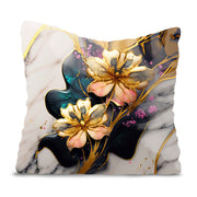 Polštář Flower Whisper Gold-Panama