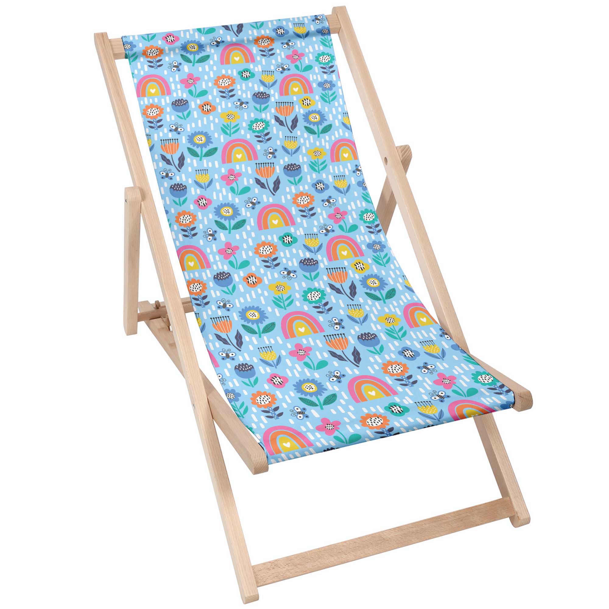 Wooden Deck Chair Happy Childhood-M