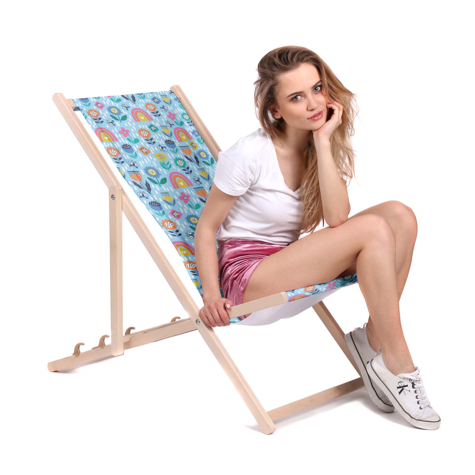 Wooden Deck Chair Happy Childhood-M
