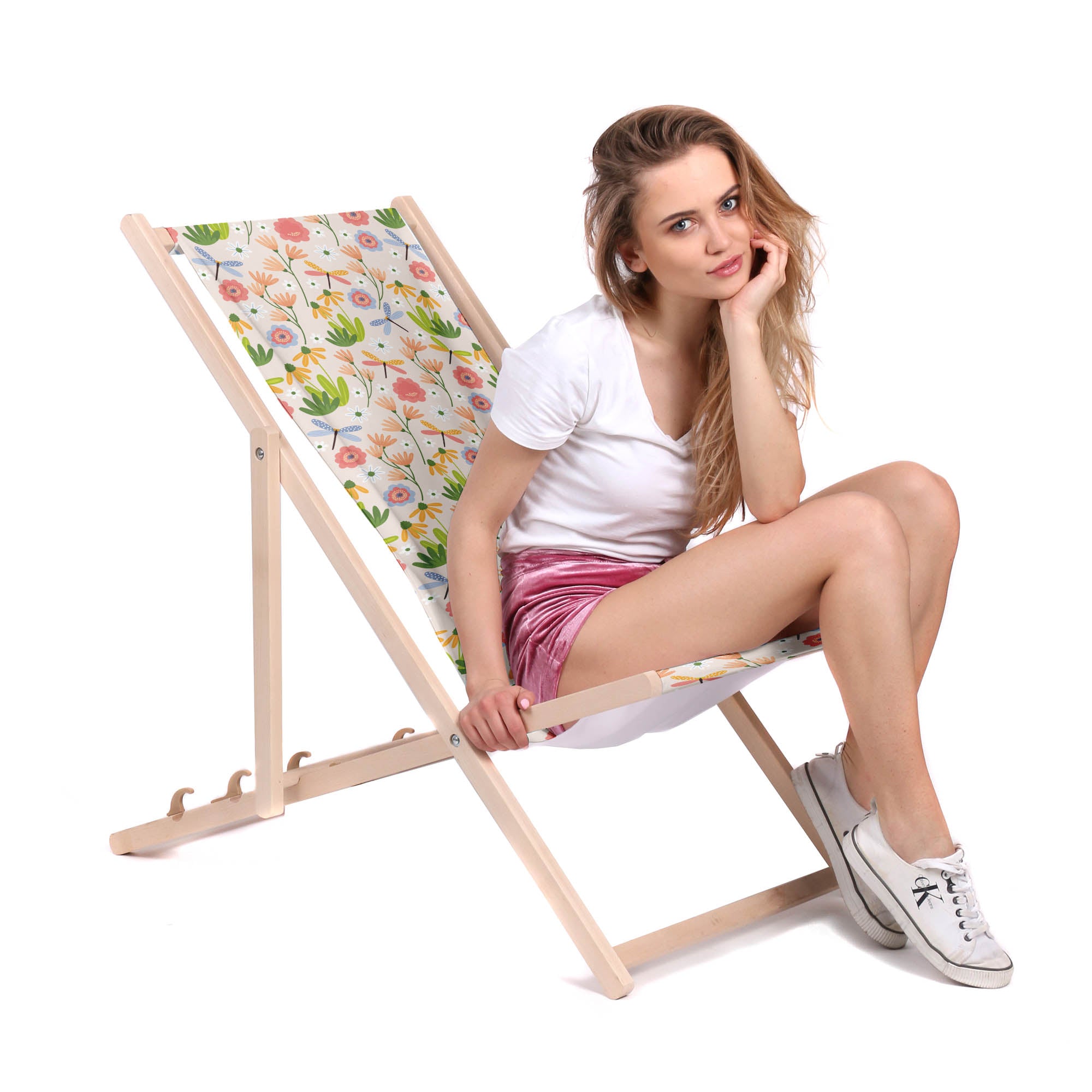 Leżak drewniany Garden Happiness-M