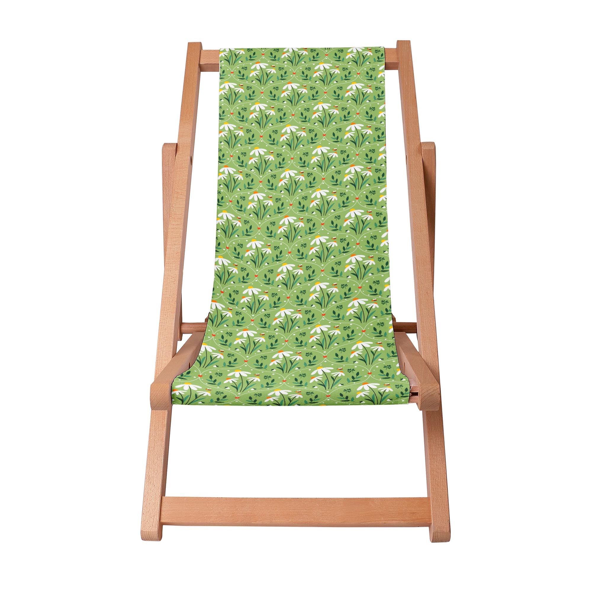 Holzliege Ornament Kamille-S