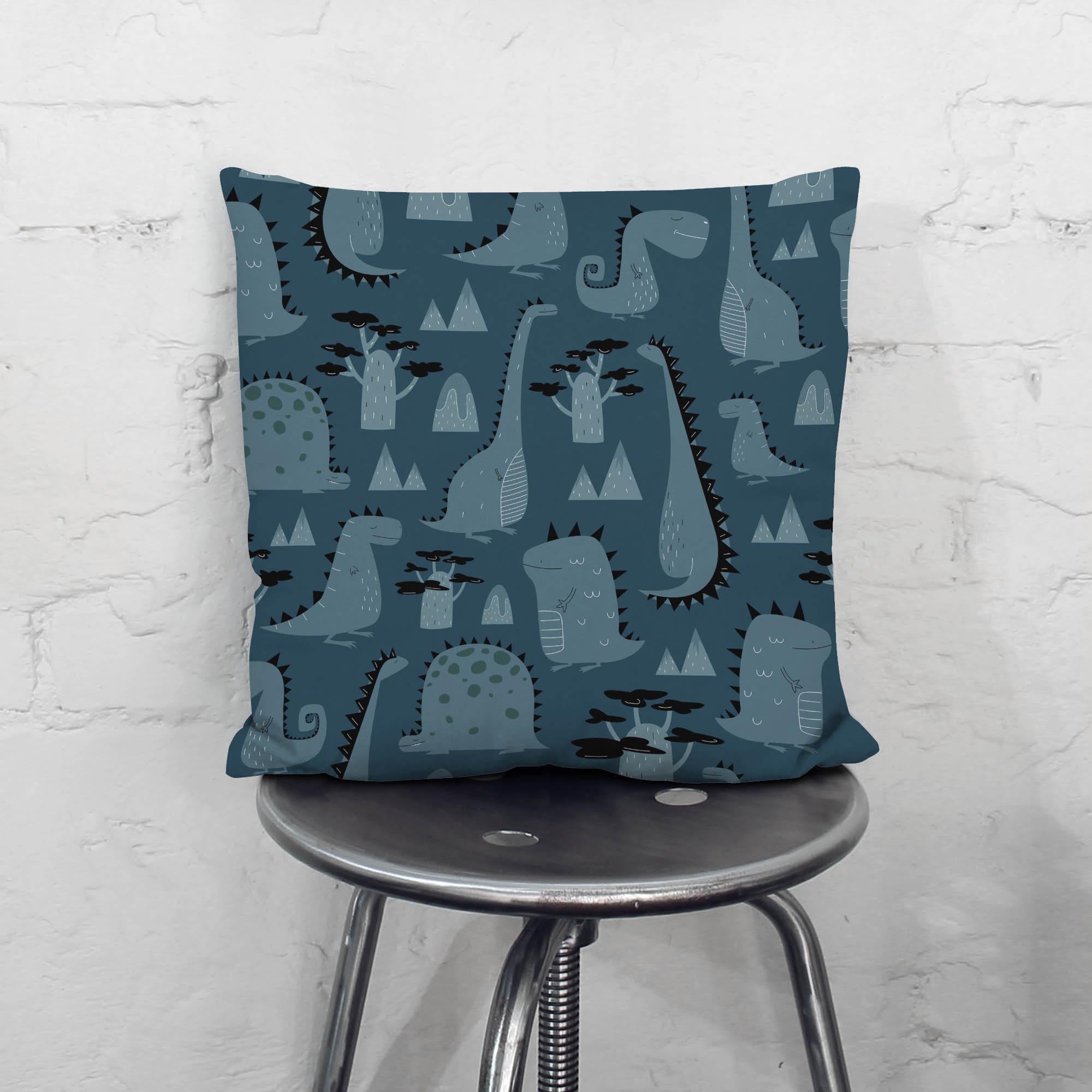 Poduszka Dark Cartoon Style Dinosaur