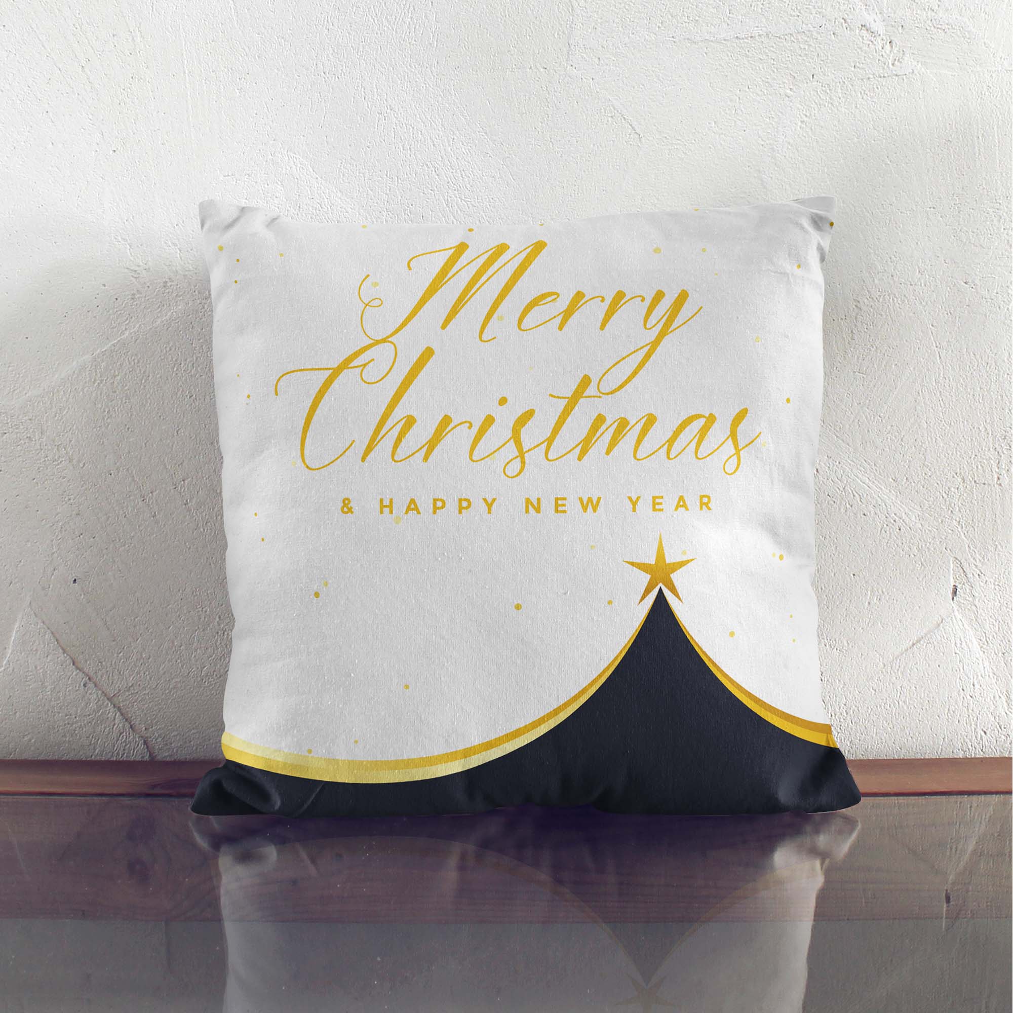 Kissen Elegantes Frohes Weihnachten-Samt