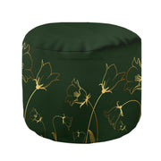 Kulatá taburetka podnožka Engraving Botanical Pattern