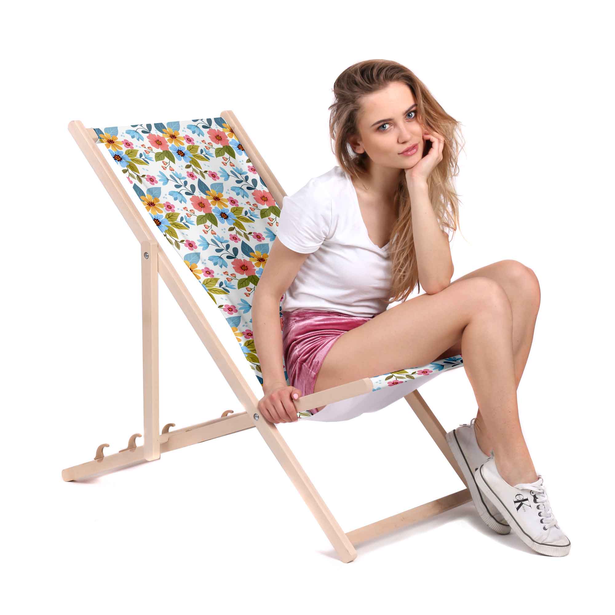 Leżak drewniany Floral Fantasy-S