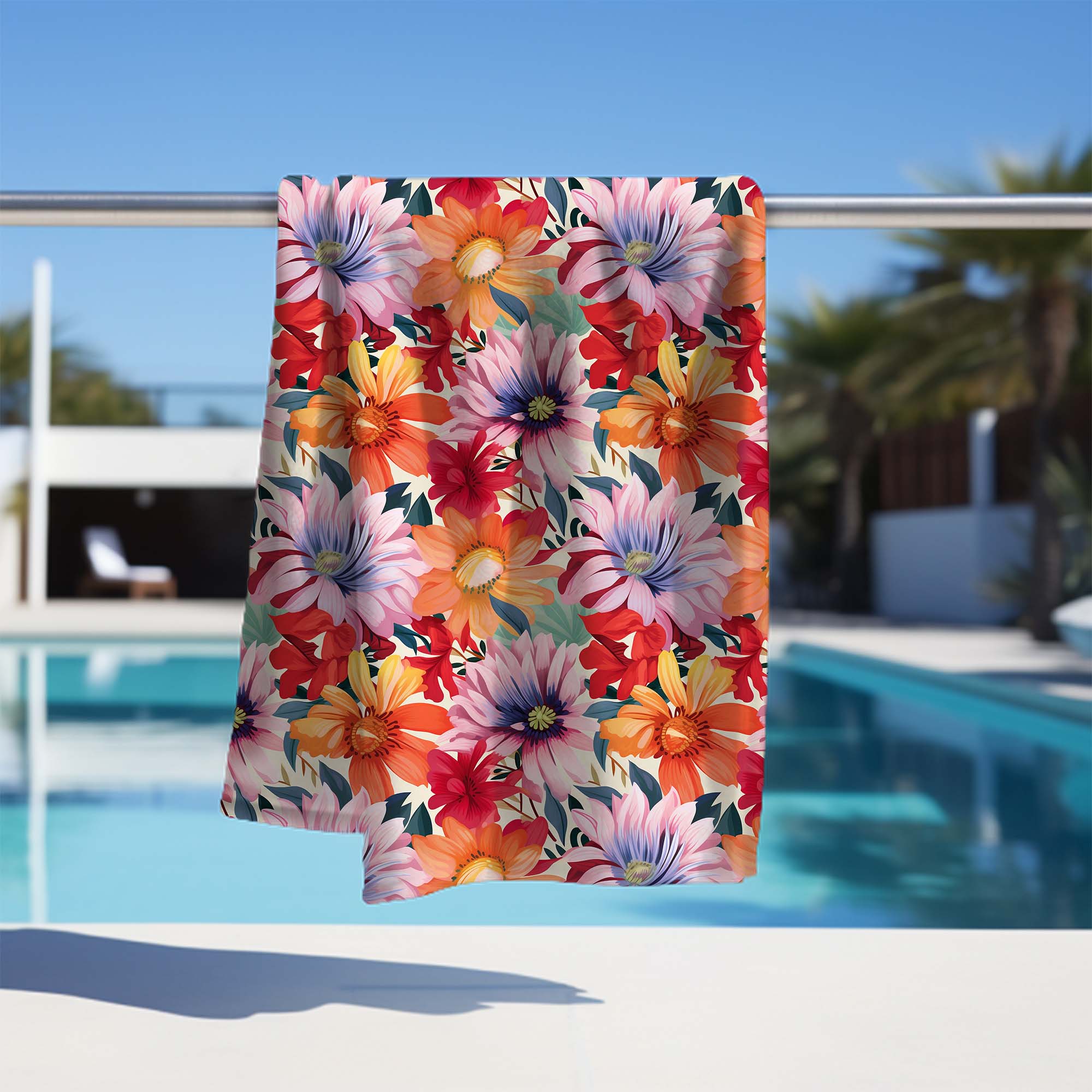 Floral Pattern Towel-70x140 cm