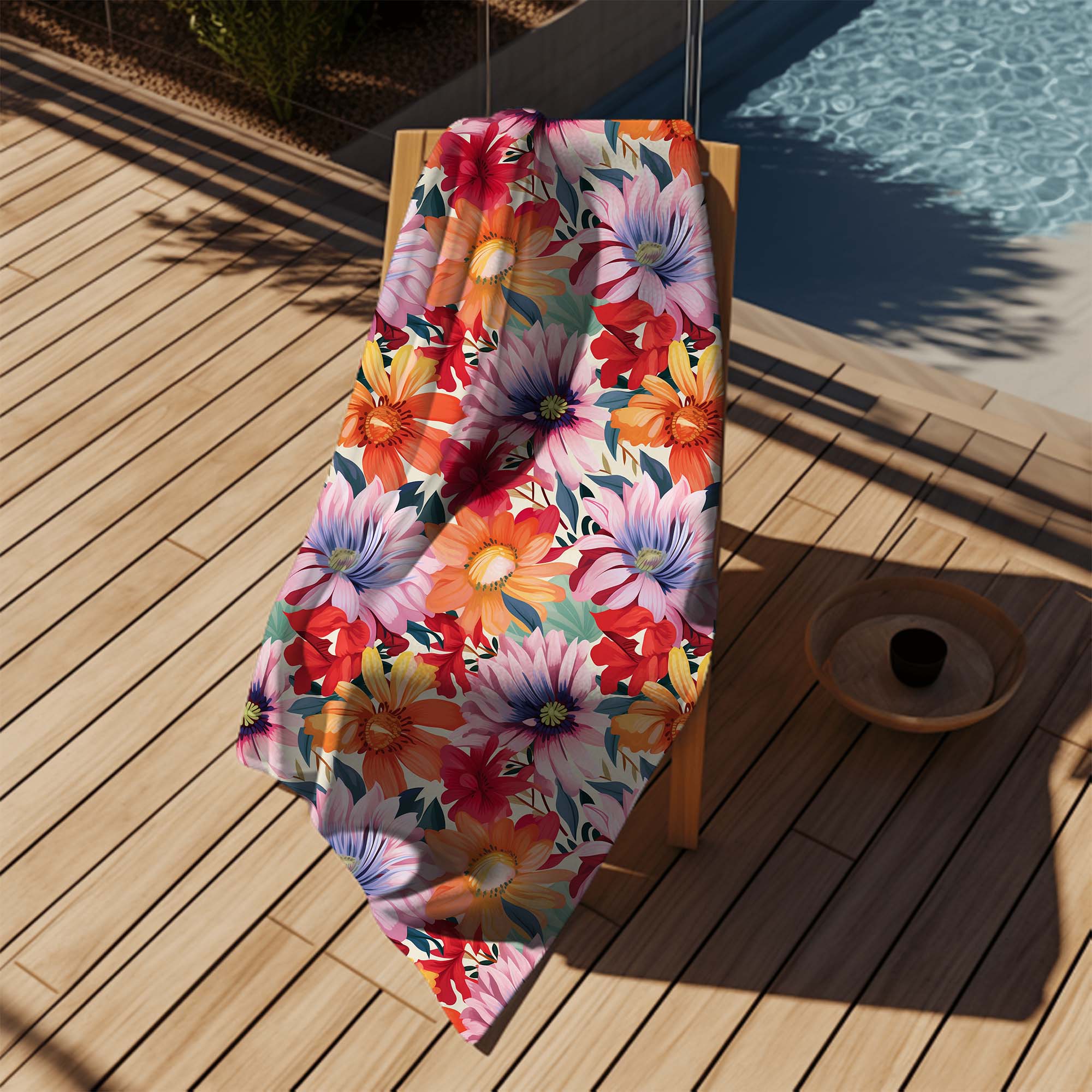 Floral Pattern Towel-70x140 cm