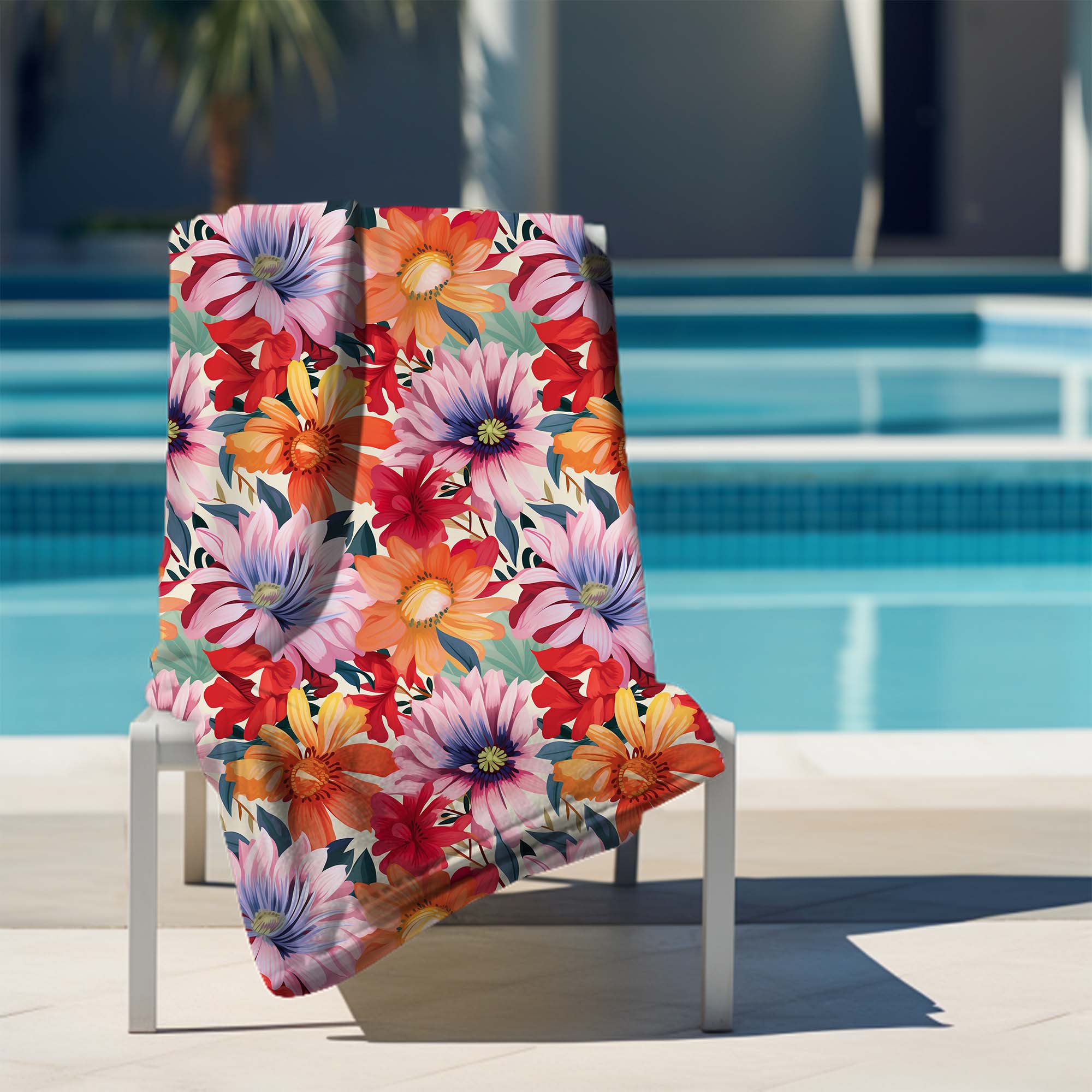 Floral Pattern Towel-70x140 cm