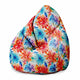 Puf Birnenform Blumenhintergrund-S-Samt
