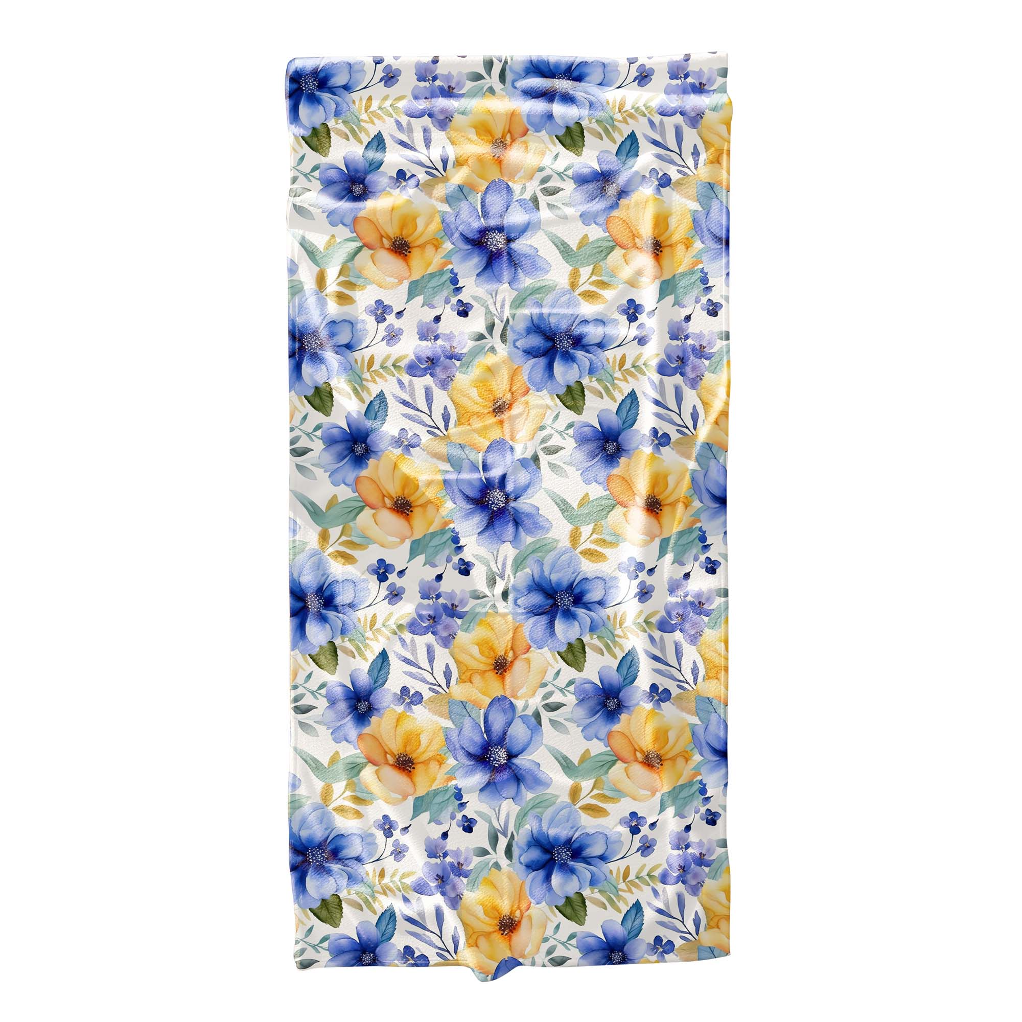 Ręcznik Yellow and Blue Flowers-70x140 cm