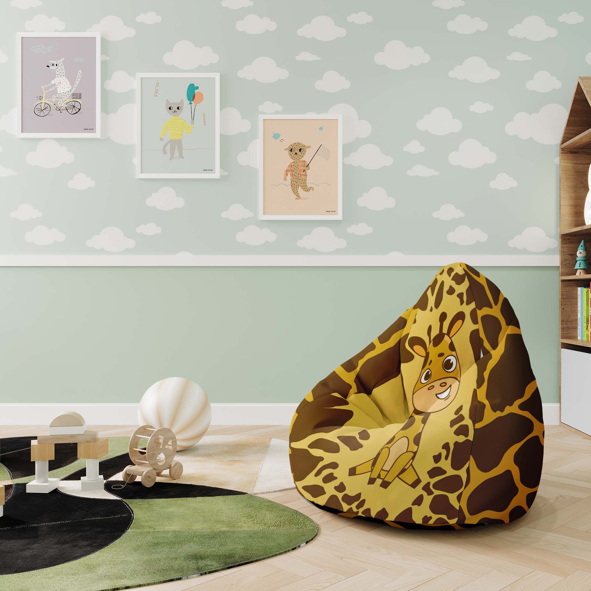 Pearshape Pouf Giraffina-S