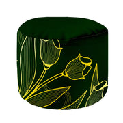 Round Pouf Footstool Gold Dream