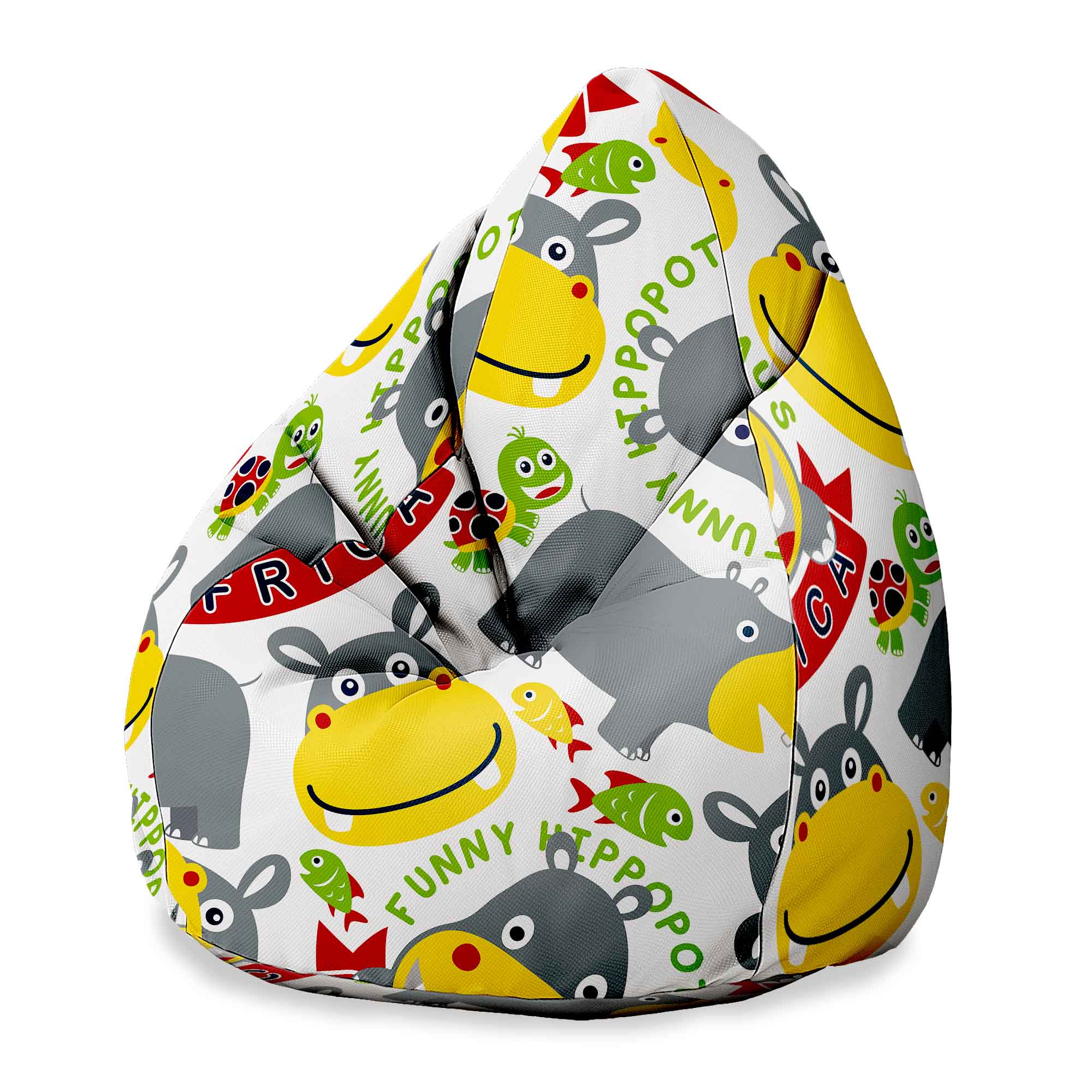 Puf Pearshape Happy Hippotamus-M