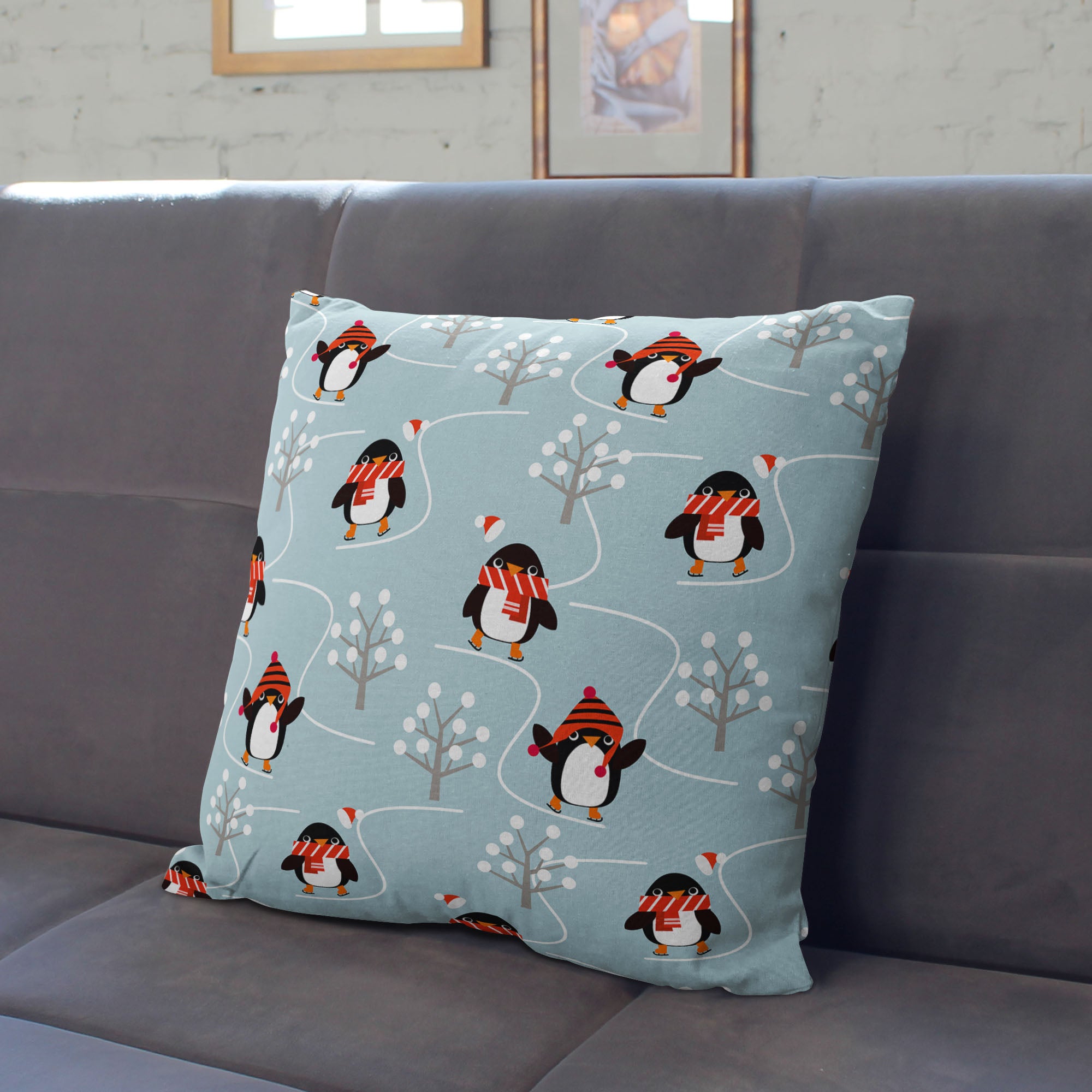Poduszka Happy Pinguins with Scarfs-Panama